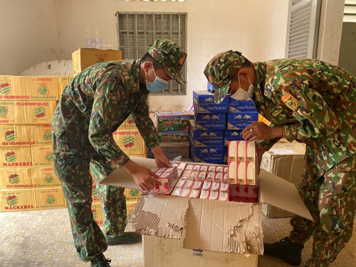Bộ đội Biên phòng tỉnh An Giang thu giữ số lượng lớn hàng hóa nhập lậu

